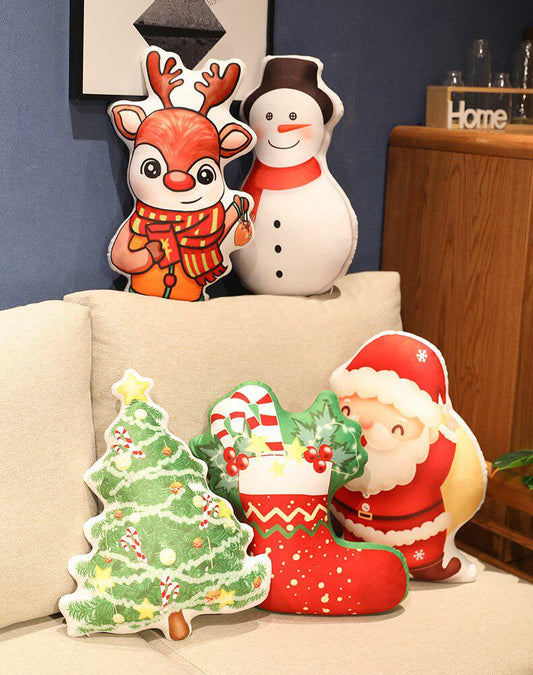 Assorted Contoured Christmas Plush