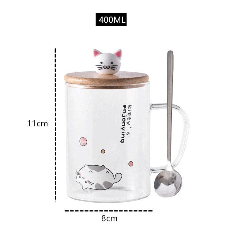 Cat/Unicorn Mug with Spoon