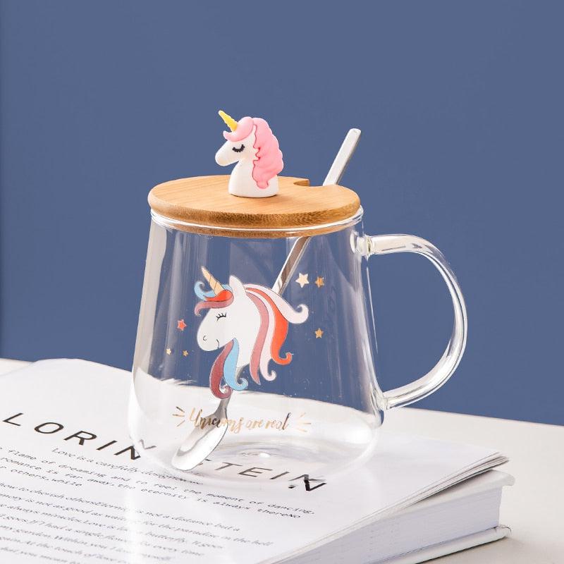 Cat/Unicorn Mug with Spoon