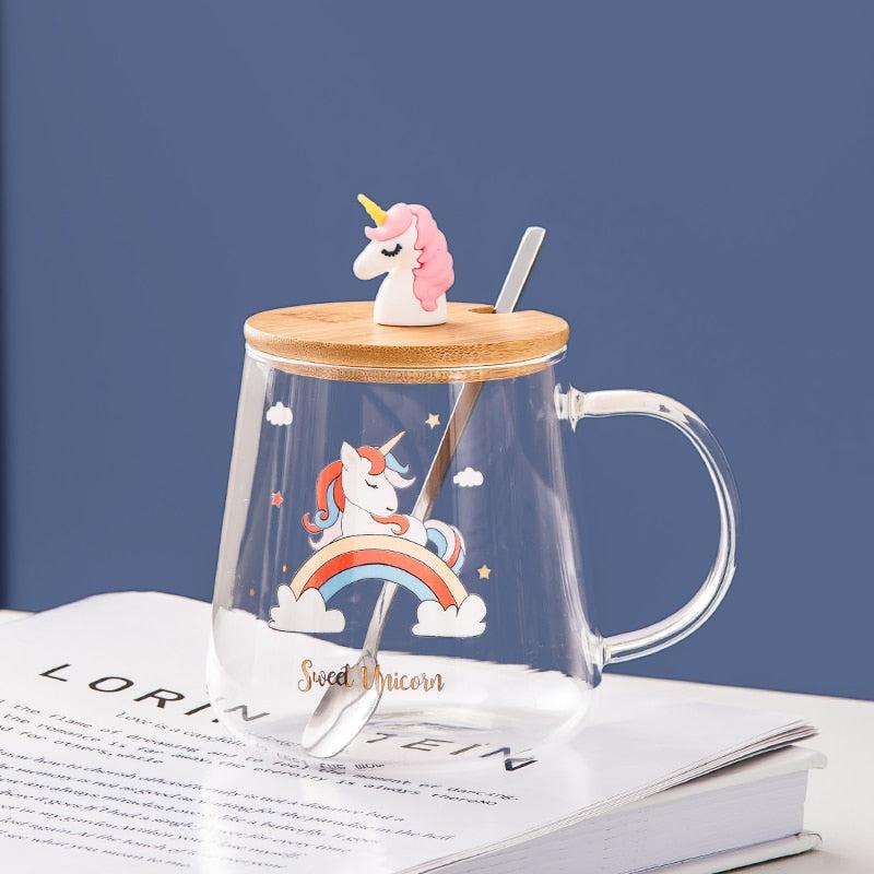 Cat/Unicorn Mug with Spoon