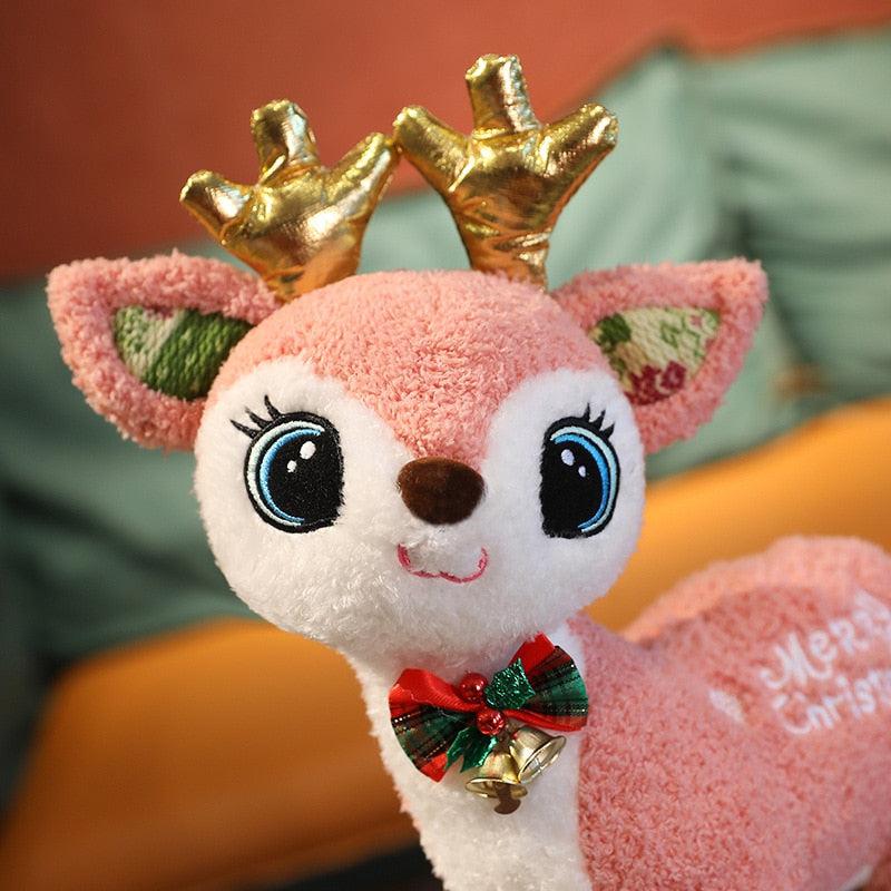 Coloured Merry Christmas Deer Plush