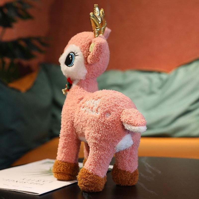 Coloured Merry Christmas Deer Plush