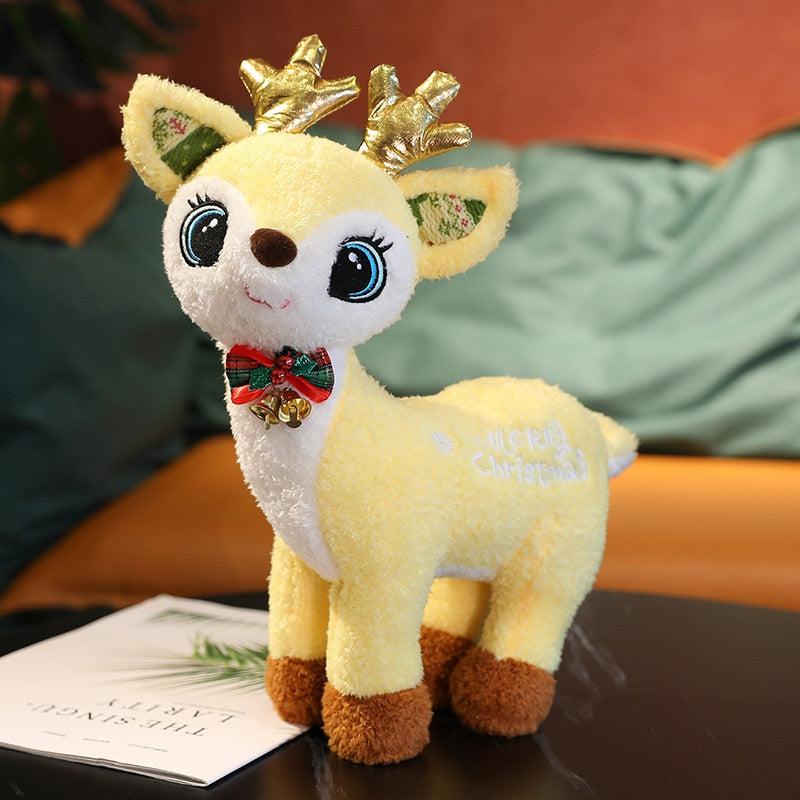 Coloured Merry Christmas Deer Plush