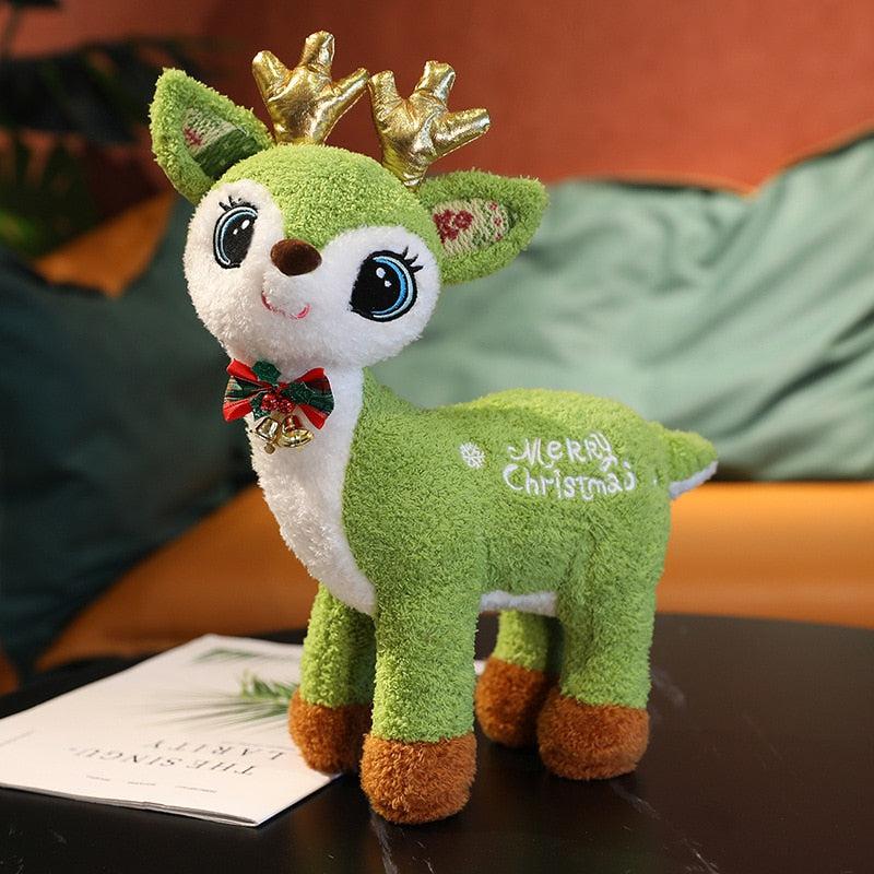 Coloured Merry Christmas Deer Plush