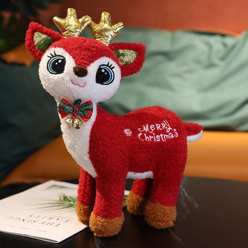 Coloured Merry Christmas Deer Plush