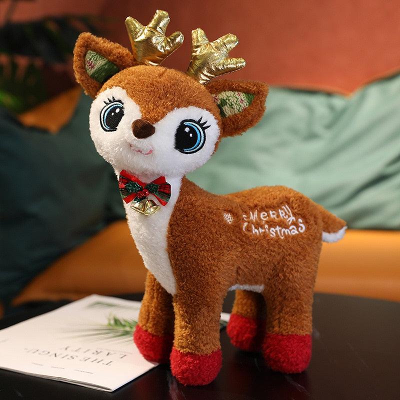 Coloured Merry Christmas Deer Plush