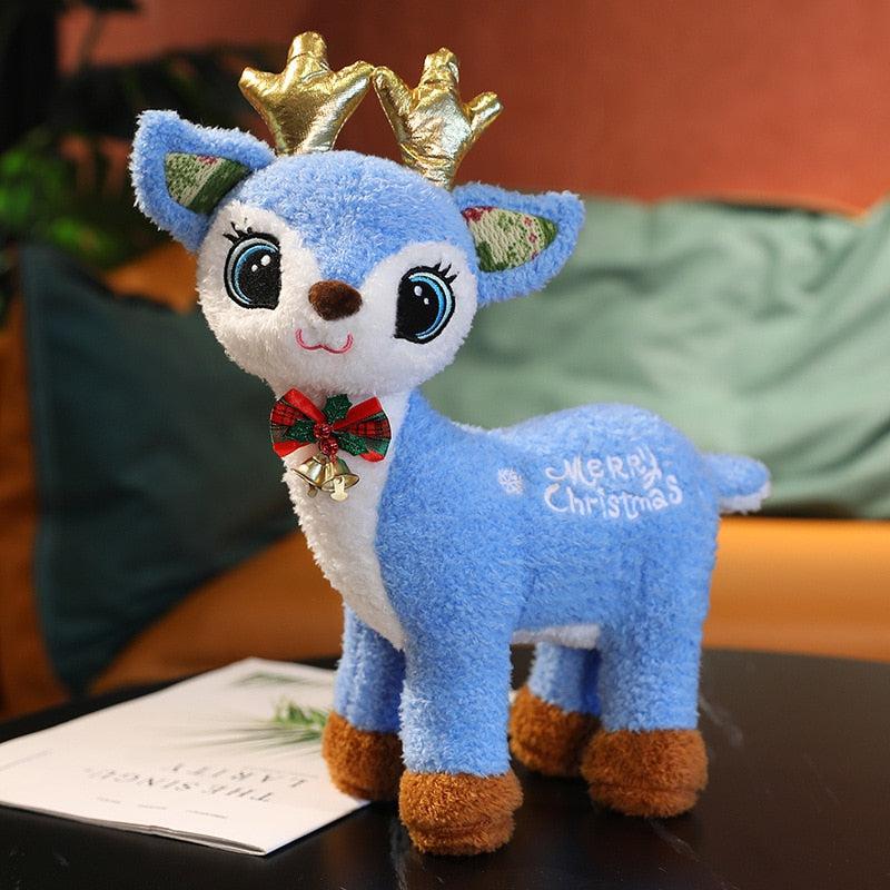 Coloured Merry Christmas Deer Plush