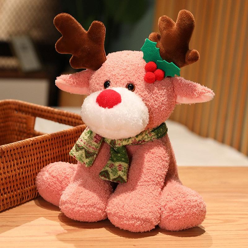 Coloured Reindeer Christmas Plush