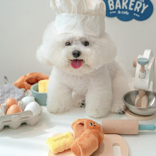 Croissant Plush Dog Toy