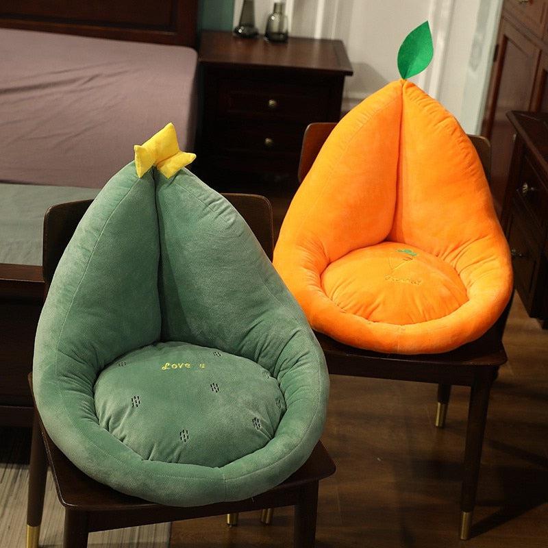 Fruit, Vegetables and Other Plush Chair Cushion – Comfy Morning