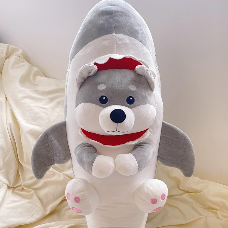 Giant Shiba Inu in Shark Costume Plush