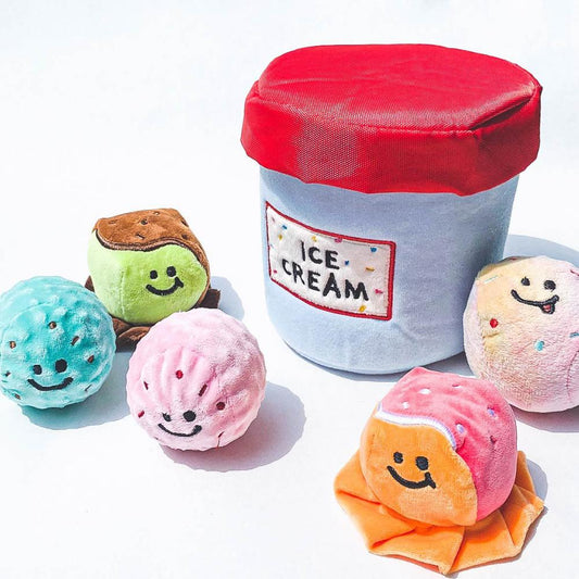 Ice Cream Plush Dog Toy