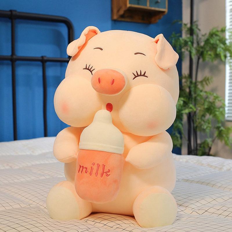 Milk Bottle Pig Plush