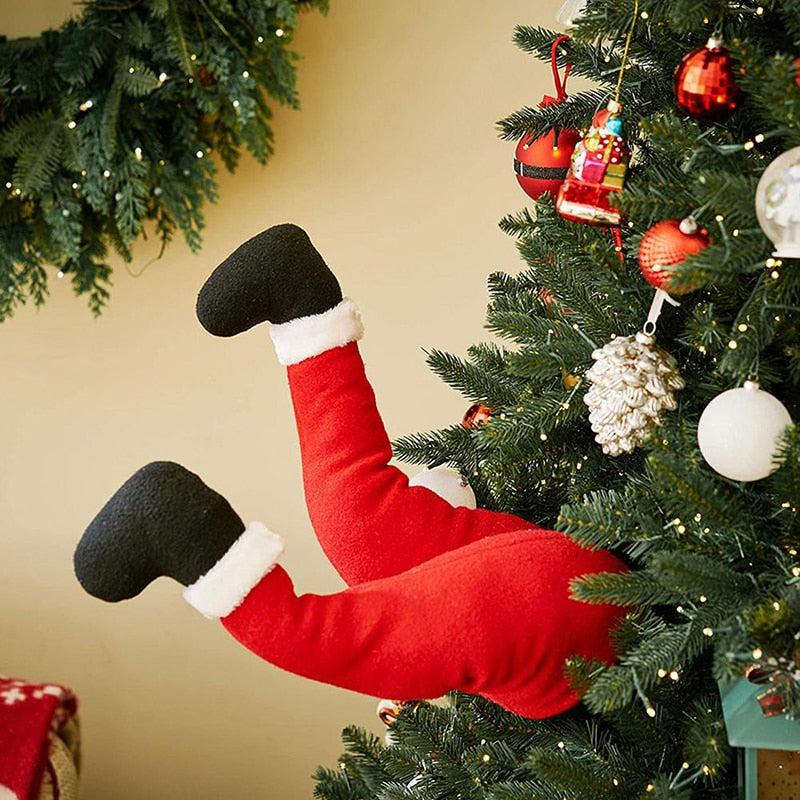 Santa Claus Legs Plush Christmas Tree Decoration