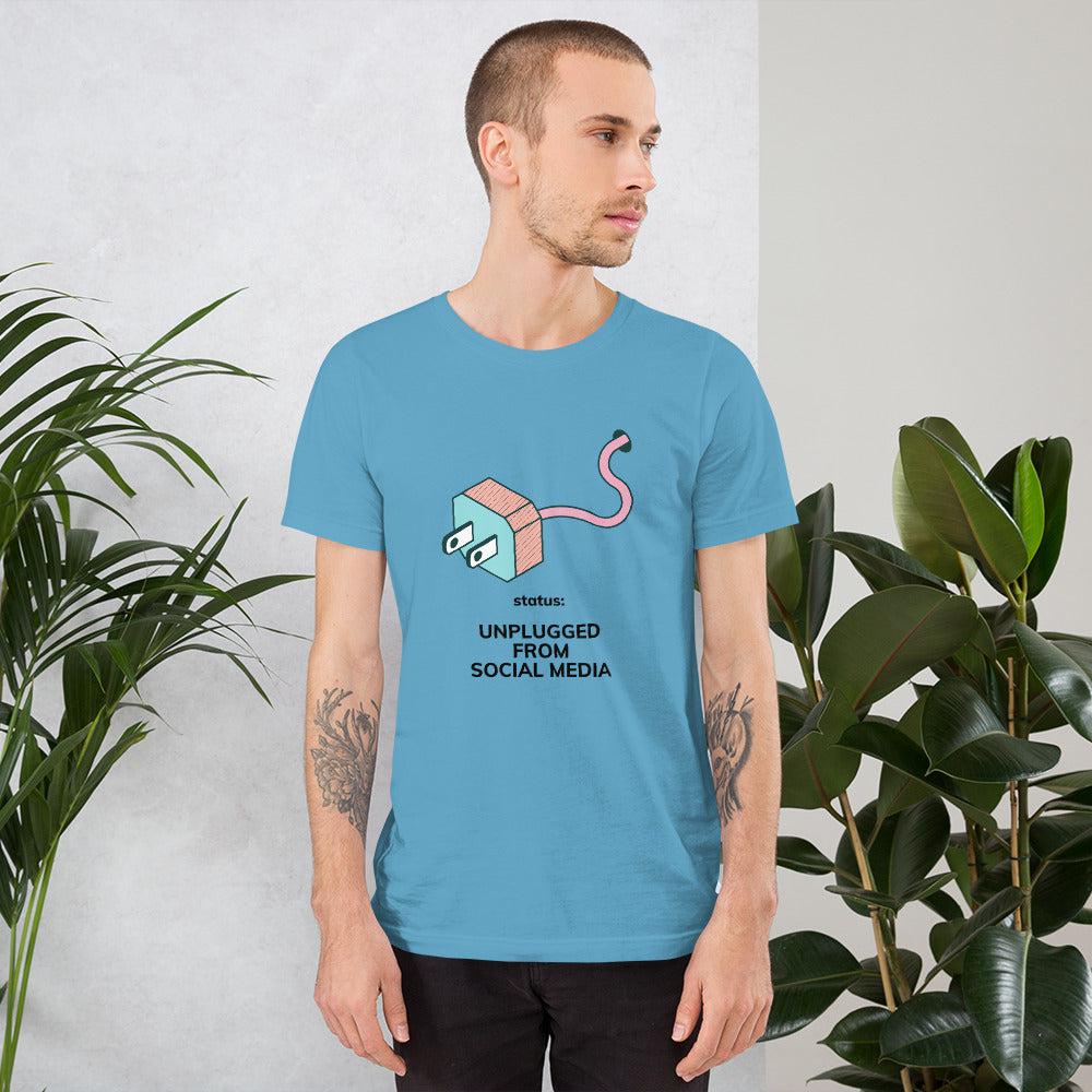 Unplugged From Social Media Unisex T-Shirt
